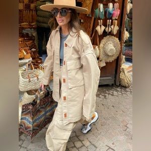 New Zara Water Repellent Pocket Overshirt Jacket 2010/984 Oversize Medium-Large